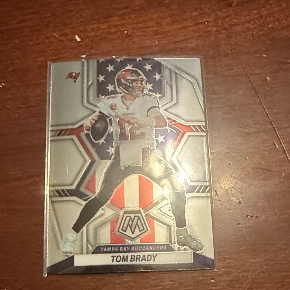 Tom Brady Tampa Bay Buccaneers Football Card - Patriotic Silver